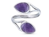 Dieser Amethyst Silber-Ring von mantraroma ist aus 925 er Sterlingsilber gefertigt. Der kleine tropfenförmige Amethyst hat eine Größe von 6 x 9 mm.