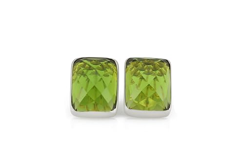 Boucles d'oreilles péridot rectangulaires, finis les bijoux ternes - 7