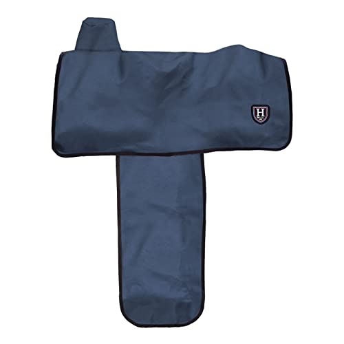 Image of Harrison Howard 600 Denier Splash-Resistant Protective Saddle Cover Protection from Scratches, Direct Sunlight, and Dust /Debris Keeps Saddle in Pristine Condition-Navy
