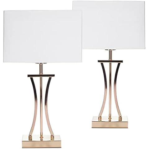 BRUBAKER Lampes de table Golden Column Cover