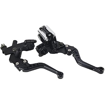 Brake and Clutch Lever Universal Entatial Master Cylinder Lever 1 Pair 22 mm 7/8 Inch Universal Motorcycle Brake Clutch Master Cylinder Storage Container Lever