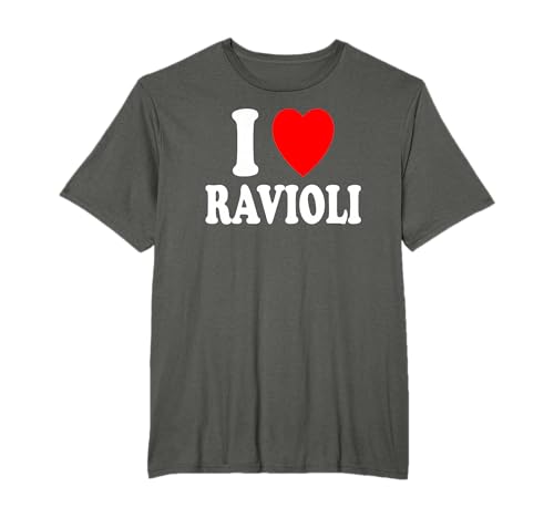I Heart (Love) Ravioli Designs - I Heart (Love) Pâtes farcies aux raviolis Mezzelune italienne T-Shirt