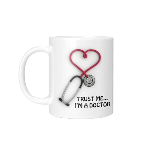 KIXZSAZ Doctor Taza de cerámica Estilo moderno Café Taza de cerámica Estetoscopio Tazón desayuno Vaso para beber Vaso para el dormitorio la escuela