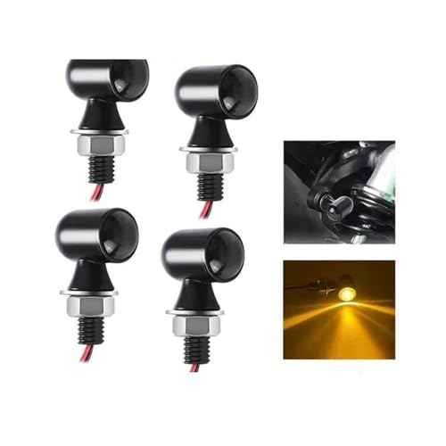 Clignotant LED jaune moto 8mm noir clignotants pour Suzuki Bobber