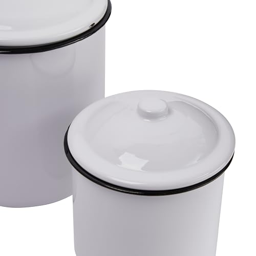 Lot de 2 boîtes blanches Creative Co-OP pour rangement élégant - 6