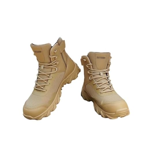 Botas De Caminhada Respiráveis Antiderrapantes Impermeáveis Dos Homens, Botas Táticas Militares Masculinas Plus Size De Cano Alto Com Zíper Lateral, Botas De Combate De Bico Redondo (Color : Brown,