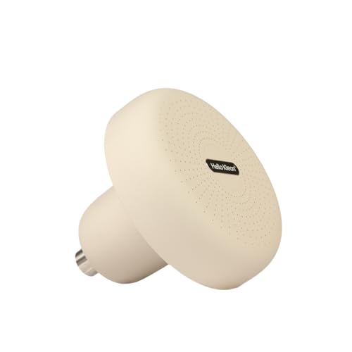 Hello Klean Rain Shower Head in Beige - Filters Unwanted Metals, Chlorine & Impurities Found in Water - Improves Quality of Skin & Hair - Quick & Easy to Install