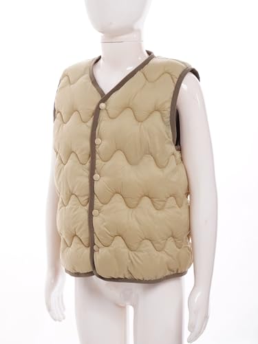 Aislor Kids Boys Girls Puffer Down Vest Casual Solid Color Jacket Coat Gilets Water-Resistant Waistcoat Outwear4