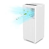 8,000 BTU Portable Air Conditioner with Remote Control, 3-in-1 AC Unit, Dehumidifier, Fan, for Room up to 350 Sq.Ft, White