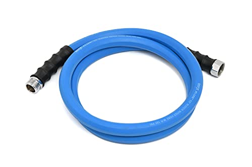 Ag-Lite Bsal3406 3/4" X 06' Hot/Cold Water Rubber Garden Hose, 100% Rubber, Ultra-Light, Super Strong, 500 Psi, 50F To 190F Degrees, High Strength Polyester Braided #TOP6