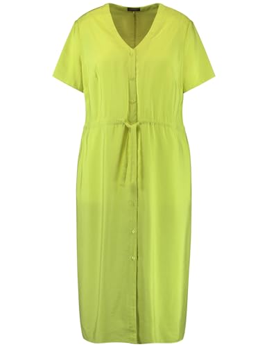 Samoon Kleid Gewebe Vestido, Verde limón, 50 Grande Mujeres