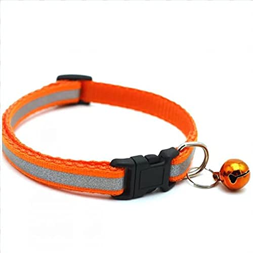 Woofy Reflective Safe Pets Collar with Bells Adjustable Length Puppy Collar Reflected Sot Nylon Collar for Puppy and Cat (10 MM, Orange) (B09D9QVQHC) Amazon Price History, Amazon Price Tracker