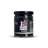 Organic Black Garlic Purée (Paste) in a Glass Jar Ready to Eat Sweet Savory Umami Ingredient for Cooking Made in USA by I Love Black Garlic 7 oz
