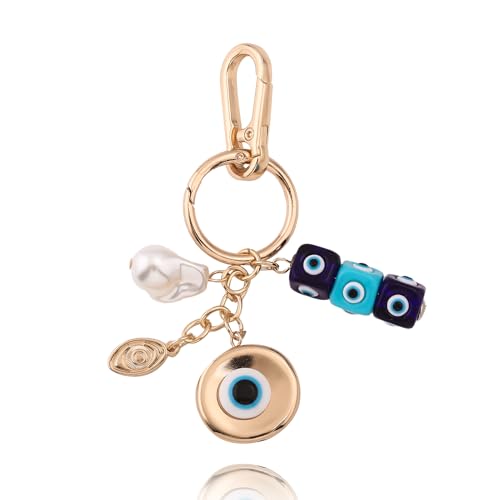 SORGERLY Evil Eye Bag Charm Keychains - Cute Purse Handbag Backpack Accessories - Protection Luck Gifts for Women Men