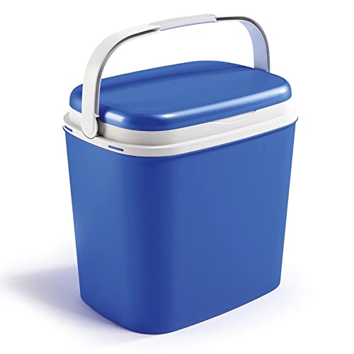 URBNLIVING 27L Large Compact Insulated Beach Picnic & Camping Leakproof Travel Cooler Box Cool Ice Box w/Handle Blue