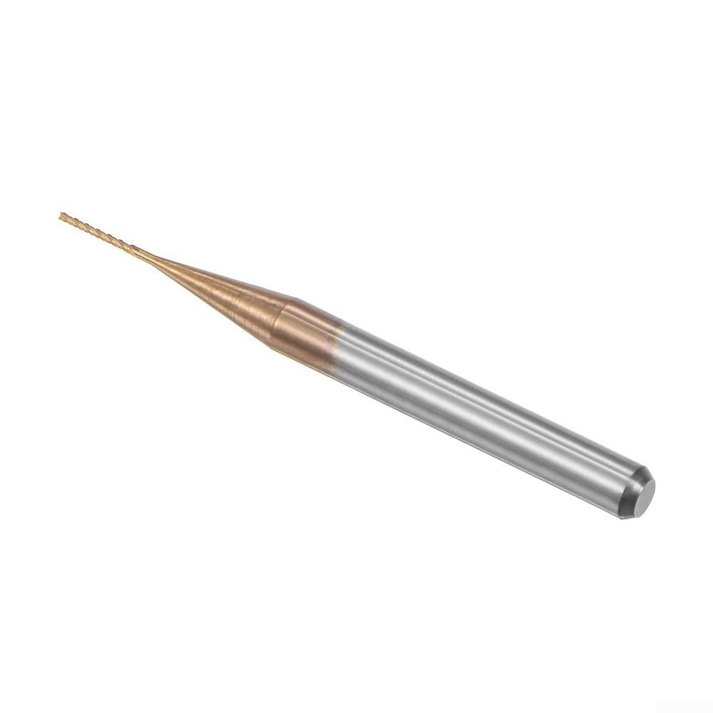 0,5 mm x 4 mm beschichteter Hartmetall-Schaftfräser für CNC- und PCB-Bearbeitung, 3,175 mm Schaft-Fräser für Holz, Kunststoff, MDF, Kohlefaser, Fiberglas