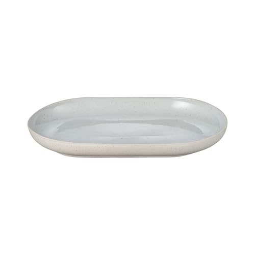 Blomus Servierplatte -SABLO- | Farbe Cloud | Servierteller aus Steingut | Größe S | 3,5Hx 29B x 17,5T cm