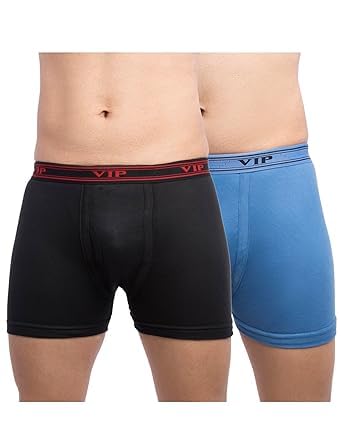 Image of VIP ULTIMAICD Color Men's 100% Cotton Interlock Fabric Trunk with Outer Elastic Waistband Assorted