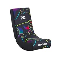 X-Rocker Gamepad Floor Rocker, Folding Console Gaming Chair - Ergonomic Support, Space-Saving Design, Rocking Base, Wipe-Clean Faux Leather for Kids - Controller