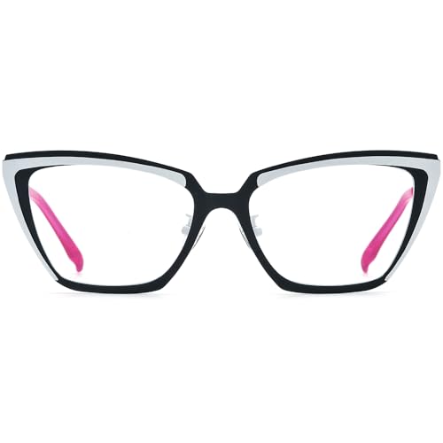 Image of FONEX Colorful Pure Titanium Glasses Frame Women Retro Round Eyeglasses