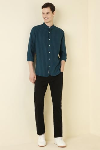 Image of Allen Solly Men's Casual Mandarin Collar Shirt | Regular Fit | Contemporary Design | Smart Casual Wear
