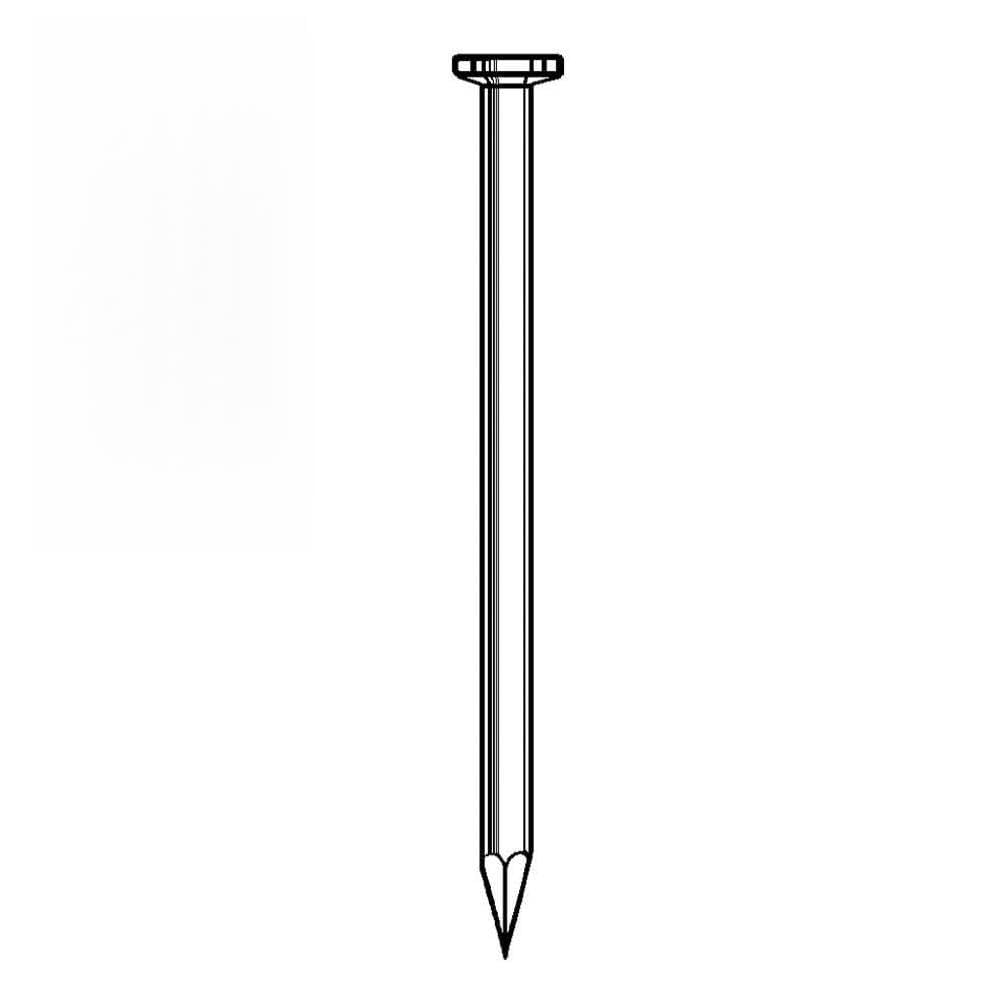 Pointe lisse en vrac tête plate 3.5x65 mm en seau de 5 kg robuste