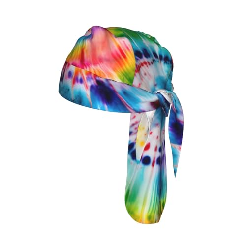 Hingor Gorra de ciclismo unisex con estampado de hippies y teñido anudado, transpirable, absorbe el sudor, para mujeres y hombres, para correr, deportes al aire libre, color negro