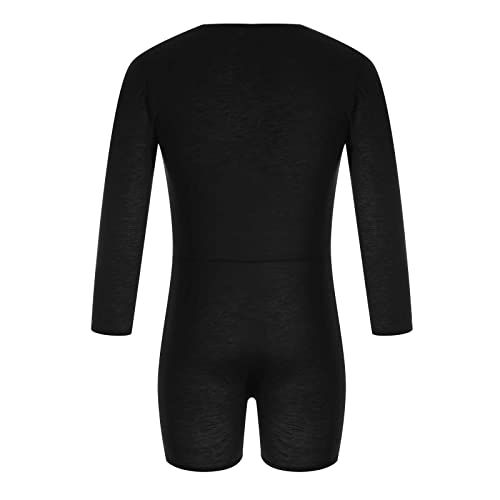 snowshine Mens Onesie Sexy Henley Jumpsuit Long Sleeve Button Down Shorts Romper Stretchy Lounge One Piece Pajamas 5