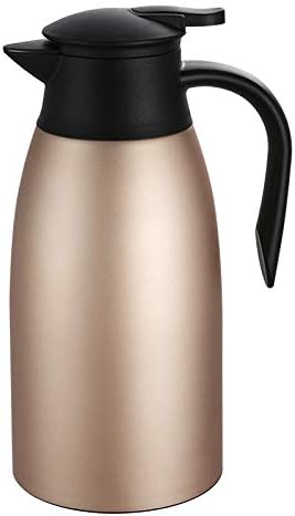 2 Litre Stainless Steel Coffee Jug Double Walled Insulated Vacuum Jug Tea Carafe Thermal Jug for Hot & Cold Drinks