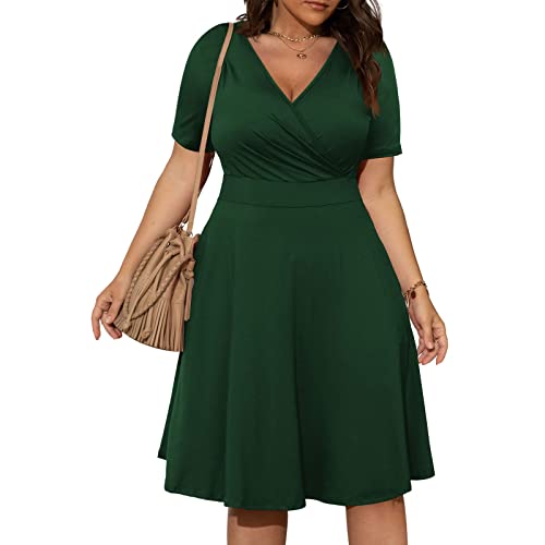 Aksodjf Dresses For Women 2023 Summer Casual Tunic,Women Clothes Under 10 Dollars,Long Sleeve Satin Dress,Account Balance On My Account,Prime Deals B-Green #TOP1