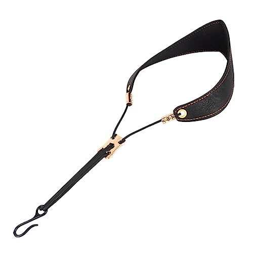 QIEIEI Saxophone Strap,Saxophone Neck Strap with Soft Pu Leathers Padded,Suitable for Tenors Soprano Clarinet,Oboe Sax