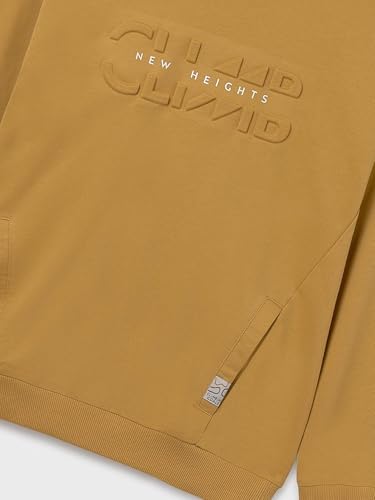Mayoral Embossed Hooded Pullover for Boys Honey3