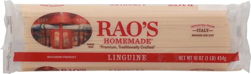 Image of Rao's Homemade Linguine Pasta, 16oz, Traditionally Crafted, Premium Quality, From Durum Semolina Flour, Traditional Bronze Die Cut, Imported from Italy (Pack of 2)