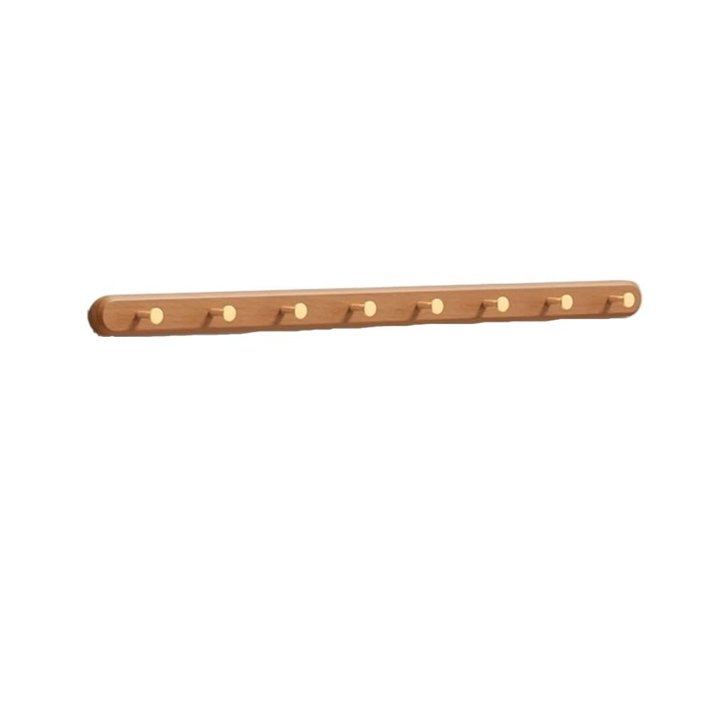 YQINQIN83B Coat Hangers Solid Wood Brass Clothes Hook, Entrance Foyer Hanger, Hat, Wall Mounted, Door for Bedroom(Bruin,XXL)