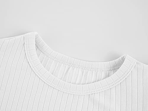 Meilidress Kids Girl's Round Neck Puff Sleeve Mesh Tops Three Flowers T-Shirt Blouse Pullover 5-12 Years #TOP5