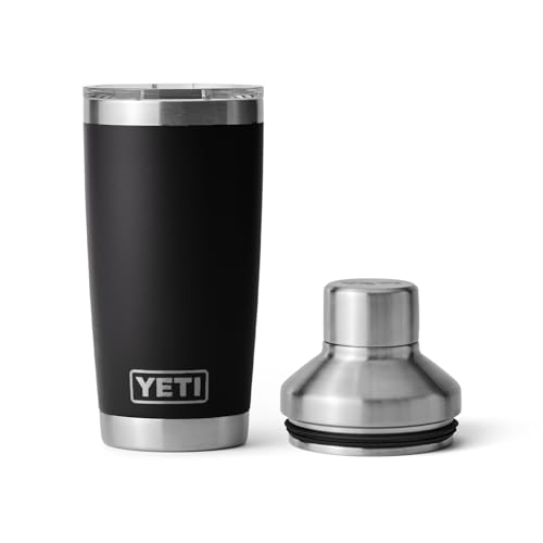 YETI 20 oz Rambler Tumbler Cocktail Shaker Kit, Black