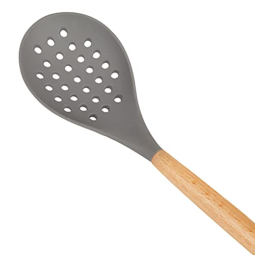 Escumadeira De Silicone Cabo De Bambu Gray Collection Mor
