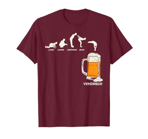 Jours De La Semaine Et Bière Drôle Beer Lover Homme Cadeau T-Shirt