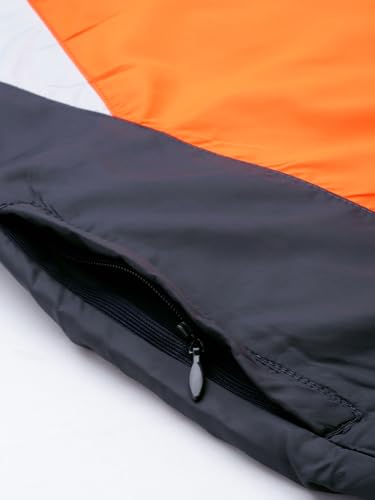 Image of The Indian Garage Co Men Regular Fit Colorblocked Wind Cheater