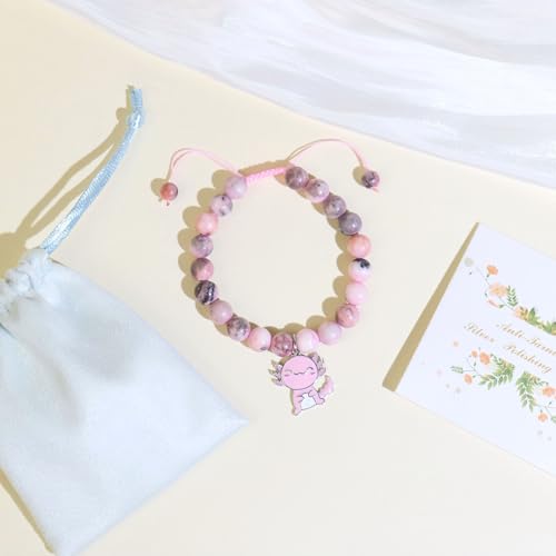 Image of Axolotl Gifts for Axolotl Lovers Birthday Gift Axolotl Necklace Bracelet Kawaii Jewelry for Who Loved Axolotl Easter Basket Stuffers