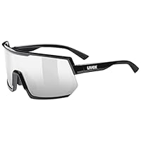 uvex sportstyle 235 - Sportbrille für Damen und Herren - 100% UVA-, B, C Schutz - druckfreier Sitz & perfekter Halt - black/silver - one size