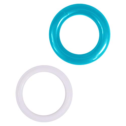 Image of Story@Home Room Darkening Faux Silk Noise Reducing Thermal Insulated Eyelet Ring Top Blackout Curtains Set of 2 Piece with Tie Backs - (5 Feet - Window) 46 Inch x 60 Inch, Ocean Blue