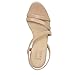 Naturalizer Womens Brenta Heeled Sandal Crème Brulee Beige 7.5 M