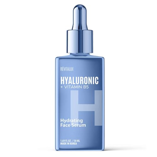 RevitaLux Hyaluronic Acid & Vitamin B5 Serum - Hydrating & Anti-Aging, Smooths Fine Lines, Moisture Retention - Dermatologist Tested, Cruelty-Free Korean Skin Care for All Skin Types - 2 fl. oz