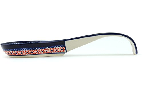 Polish Pottery Spoon Rest 12-Inch Spring Splendor Unikat #TOP2