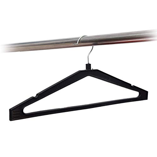 Image of LOGRO Standard Hangers for Clothes | Heavy Plastic Cloth Hanger Which Have Heavy Stainless Steel Hook Set of 12
