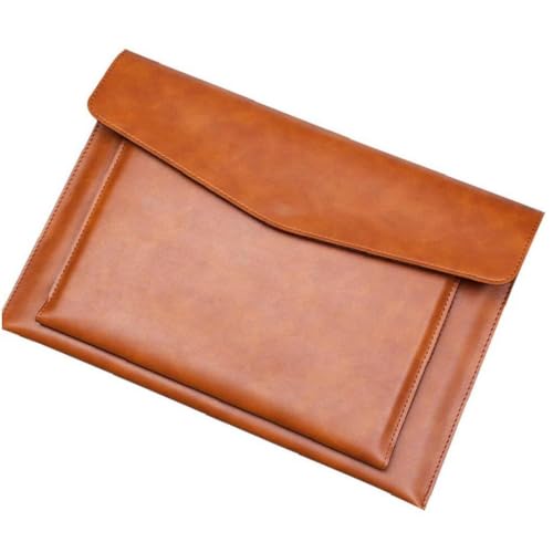 A4 革 ファイル フォルダー 大容量 ドキュメント バッグ ビジネス ブリーフケース 防水 ラップトップ ケース オフィス 茶色