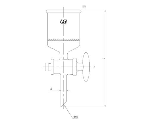 ブフナー形･ろ過器 コック付 3922-3G/3