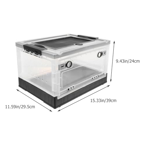 Jaula para hámster negra con ventilación y apertura frontal de plástico compacto 3