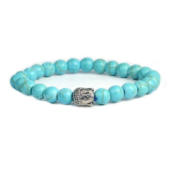 PRIME HOMES Natural Turquoise Bracelet for Men and Women | 8 Mm Round Cut Beads | Unisex Healing Stone Bracelet for Courage and Calm | Reiki Healing Hand Beaded Stone Girls & Boys (B0D3PM63WZ) Amazon Price History, Amazon Price Tracker